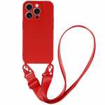 Strap Silicone &Uuml;mbris jaoks Iphone 11 design 2 punane