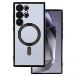 Metallic Magsafe &Uuml;mbris jaoks Samsung Galaxy S24 Must