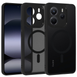 Visi&scaron;kai matinis Magnētinis dėklas Xiaomi Redmi Note 14 5G juodas
