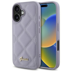 Guess Quilted Metal Logo &uuml;mbris jaoks iPhone 16 - light lilla