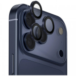 Uniq Optix Aluminum Camera Lens Protector for iPhone 17 Pro / iPhone 17 Pro Max with Applicator - Navy Blue