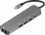 Adapter HUB 5in1 USB C ART OEM-C15-1 h&otilde;bedane