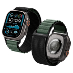 SPIGEN WBF1 dirželis APPLE WATCH 6 / 7 / 8 / 9 / 10 / SE / ULTRA 1 / 2 (44 / 45 / 46 / 49 MM) juodas/žalias