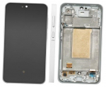 Ekranas Samsung A366 A36 5G su lietimui jautriu stikliuku ir rėmeliu Awesome White originalus (assembled service pack)