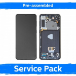 LCD ekranas suderinamas su Samsung G996 S21 Plus su rėmeliu / Phantom Black / (I&scaron; anksto surinktas Service Pack)