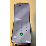 LCD ekranas, suderinamas su Samsung F711 Z Flip3 juodas (su defektais 1) (NF versija)