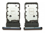 SIM kortelės laikiklis Samsung G998 S21 Ultra 5G Phantom Black originalus (service pack)