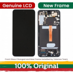 Ekranas skirtas Samsung S906 S22 Plus su rėmeliu / White / (Atnaujintas: Telemax)