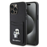 Karl Lagerfeld KLHCP15XSAPKCNPK iPhone 15 Pro Max 6.7" must &uuml;mbris Saffiano Cardslot KC Metal Pin
