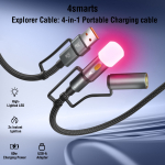 4in1 USB-C kaablite komplekt Explorer 60W 1m must
