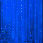 LED-kardin (300 LED-lampi) 3Mx3M sinine