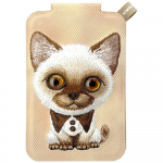 Nimmy New Big-Eye Cute Pets 2.0 Cat Magnetic Wallet with Phone Stand - Brown