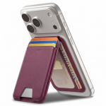 ESR Classic RFID Magnetic MagSafe rahakott, tume kirsipunane