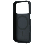 Must KARL LAGERFELD &uuml;mbris IPHONE 18 Pro Max/17 Pro Max (Ring Stand 360 Saffiano Classic Logo) jaoks, &uuml;hildub MagSafe'iga