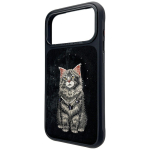 NIMMY case LUCKY FASHION CAT compatible with MagSafe for IPHONE 18 Pro/17 Pro black