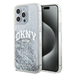 DKNY &uuml;mbris jaoks iPhone 15 Pro Max 6,7" DKHCP15XLBNAET valge HC liquid glitters w arch logo