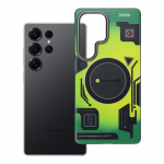 Dėklas telefonui FORCELL F-PROTECT Levels su dviguba 4D technologija, militarinis kritimo testas, suderinamas su MagSafe, SAMSUNG S25 ULTRA, cyber žalias