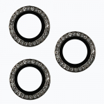 Apsauginis stiklas HARD DIAMOND kamerai (LENS) Iphone 15 Pro/15 Pro Max juodas (3 vnt.)