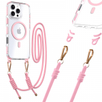 Tel Protect Strap Clear &Uuml;mbris jaoks Iphone 16 Pro roosa