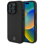 Mercedes Textured And Plain Leather MagSafe &uuml;mbris jaoks iPhone 16 Pro - must