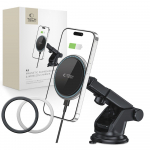 Tech-Protect A2 Car Phone Hoidja koos MagSafe 15W Induktiivne Laadija jaoks Cockpit - must