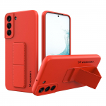 Wozinsky Kickstand Case silikoonist &uuml;mbris koos statiiviga Samsung Galaxy S22+ punane