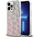 Hello Kitty IML Gradient Electrop Crowded Kitty Head &Uuml;mbris jaoks iPhone 13 Pro Max - Roosa