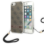Guess GUOHCI8H4STW iPhone SE 2022 / SE 2020 / 7/ 8 pruun/pruun hardcase 4G Print Strap