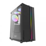 Darkflash DK151 LED computer &uuml;mbris (must) + 3 RGB fans