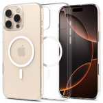 Spigen Thin Fit MagSafe &Uuml;mbris jaoks iPhone 16 Pro - L&auml;bipaistev and valge