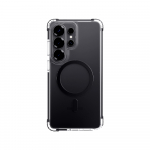 Rock Crystal Clear Magnetic Series Dėklas for Samsung Galaxy S26 skaidrus-juodas