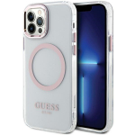 Guess GUHMP12MHTRMP iPhone 12/12 Pro 6.1" roosa/roosa hard &uuml;mbris Metal Outline Magsafe