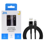 JML CD-111 Lightning 2A USB laidas 1m Juodas