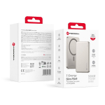 Forcell F-Energy Slim F5K9 akupank, MagSafe'iga &uuml;hilduv, 5000 mAh, 15 W, QC 4.0, PD 3.0, Cloud Dancer