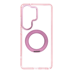 Case for Samsung S26 Ultra Frame Circle Stand compatible with MagSafe pink