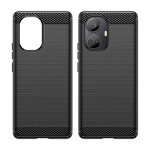 Carbon &Uuml;mbris &uuml;mbris jaoks Realme 10 Pro+ flexible silicone carbon cover must