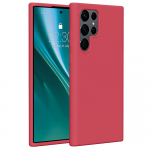 Etteri Silicone &uuml;mbris jaoks Samsung Galaxy S22 Ultra raspberry