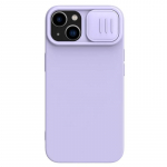 Dėklas Nillkin CamShield Silky Silicone Apple iPhone 15 Plus &scaron;viesiai violetinis