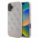 Guess 4G Bottom Stripe iPhone 16 &Uuml;mbris - Roosa