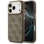 GUESS &uuml;mbris jaoks IPHONE 17 Pro compatible with MagSafe GUHMP17LP4MSEGCW (PU 4G W/ Classic) brown