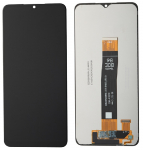 Ekranas Samsung A127 A12s 2021 su lietimui jautriu stikliuku Black ORG
