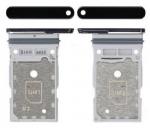 SIM kortelės laikiklis Samsung S918 S23 Ultra Dual Phantom Black originalus (service pack)
