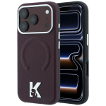 Bordoopunane KARL LAGERFELD &uuml;mbris IPHONE 18 Pro Max/17 Pro Max (Grained Embossed Ring & Kameo Logo) jaoks, &uuml;hildub MagSafe'iga