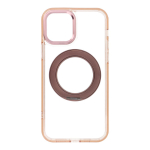 Case for iPhone 12 Frame Circle Stand compatible with MagSafe gold