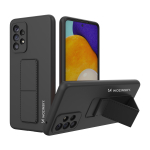 Wozinsky Kickstand Case silikoonist &uuml;mbris koos statiiviga Samsung Galaxy A73 jaoks must