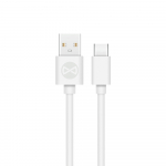 Forever kaabel USB - USB-C 1,0 m 3A valge