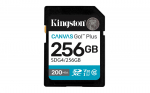 Kingston memory card 256GB SDXC Canvas Go Plus Gen4 200MB/s C10 UHS-I U3 V30