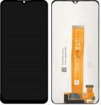 Ekranas Samsung A127 A12s 2021 su lietimui jautriu stikliuku Black originalus