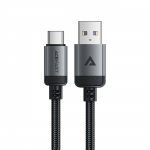 Acefast C20-04 USB-A - USB-C kaabel 480Mb/s 3A 1.2m - must