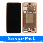 Ekranas skirtas Samsung S921 S24 su rėmeliu / Sandstone Orange / (Service Pack) +INCLUDING BATTERY